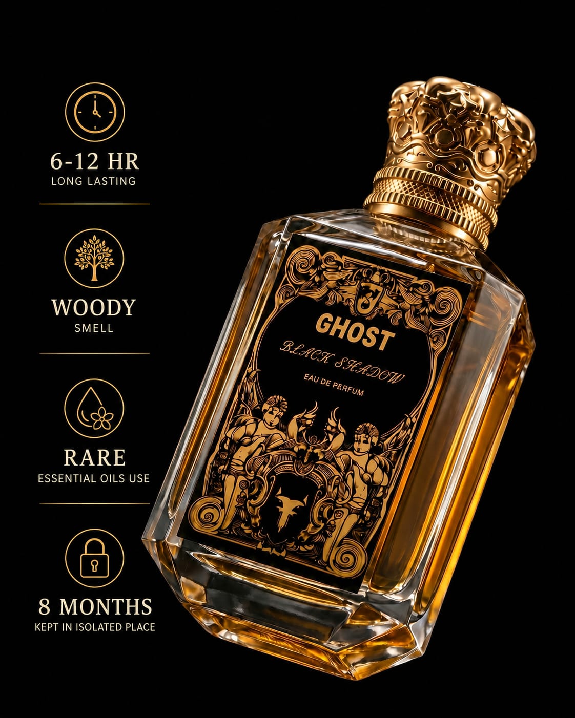 GHOST Black Shadow –  Long Lasting Perfume for Men & women 100ML